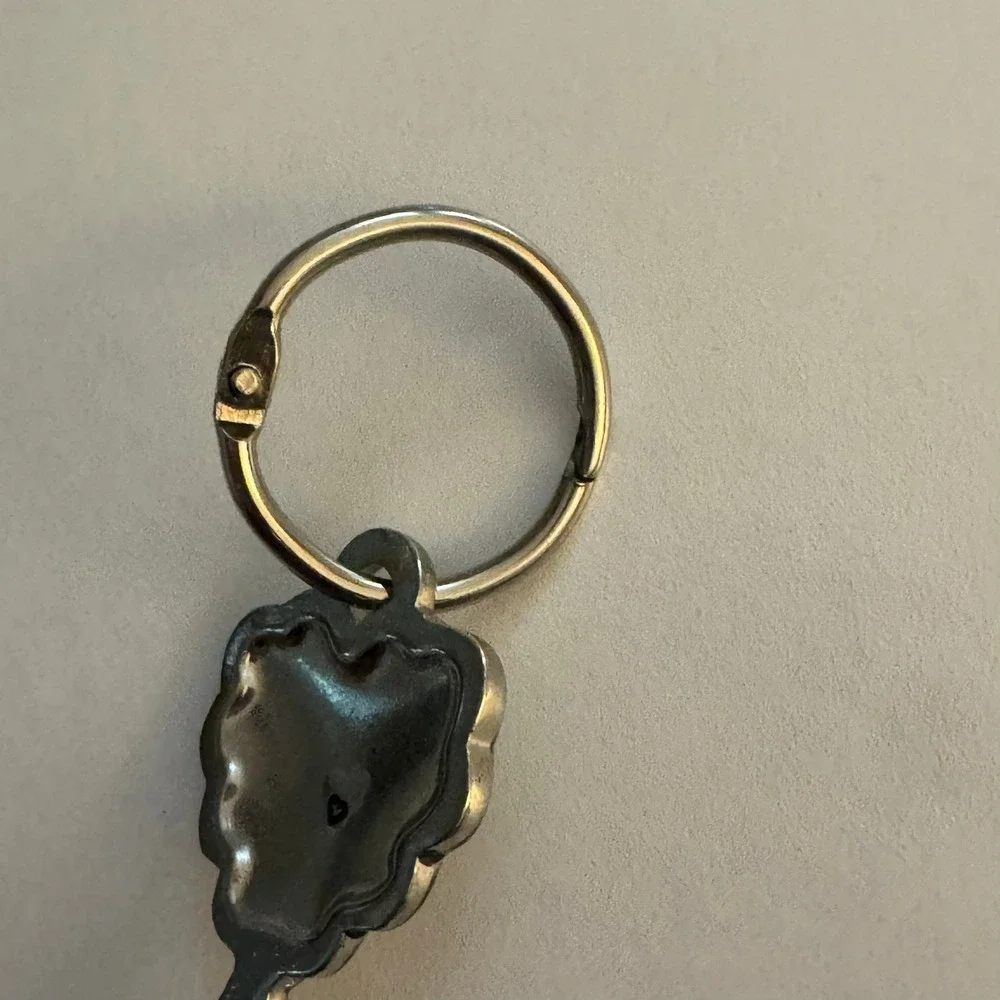 Silver Made With‎ Love Heart Key Hook Clip Charm Keychain
